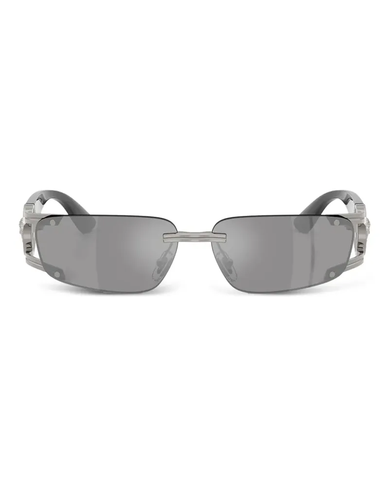 Versace Medusa Sonnenbrille mit Medusa-Schild - Silber Silber