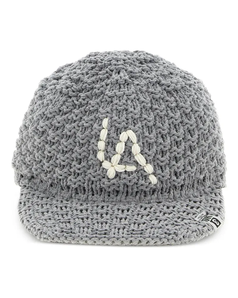 MIHARAYASUHIRO knitted logo baseball cap - Grau Grau