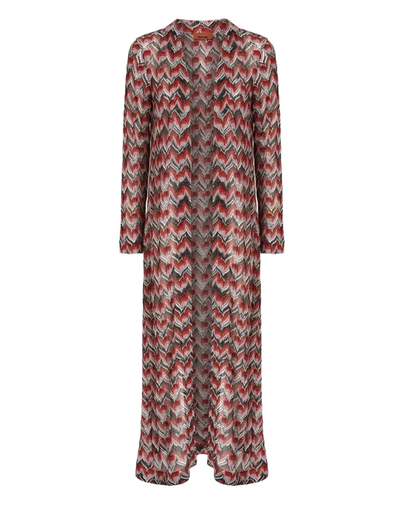 Missoni Maxicardigan mit Zickzackmuster - Schwarz Schwarz