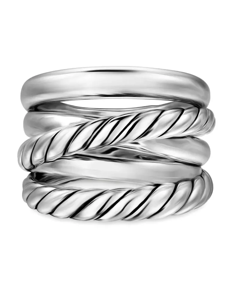 David Yurman Five Row Cable Ring aus Sterlingsilber Silber