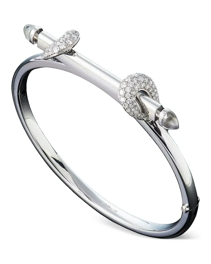 Ananya 18kt Chakra Icon Weißgoldarmband mit Diamanten - Silber Silber