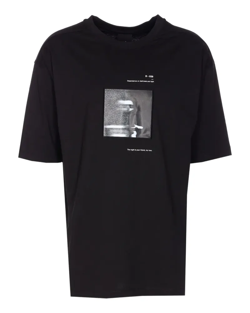 THOM KROM T-Shirt mit grafischem Print - Schwarz Schwarz