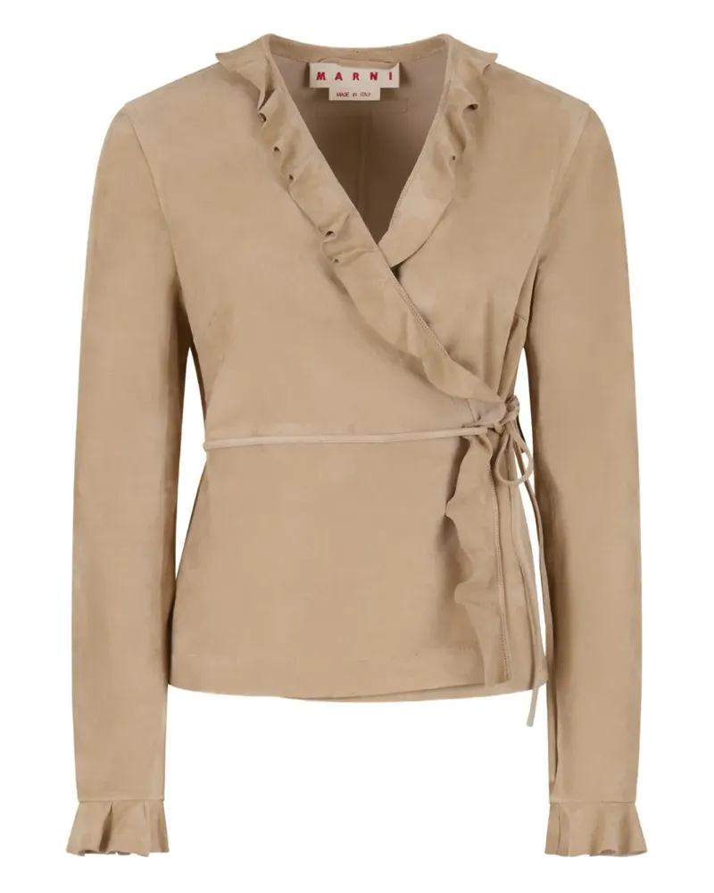 Marni Gewickelte Jacke mit Rüschen - Nude Nude