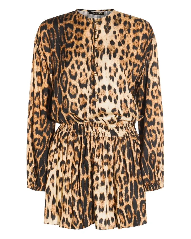 Roberto Cavalli Kleid mit Leoparden-Print - Nude Nude