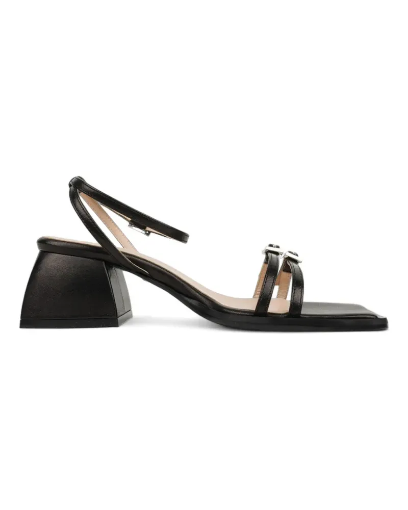 NODALETO Bulla buckle-detail block-heel sandals - Schwarz Schwarz