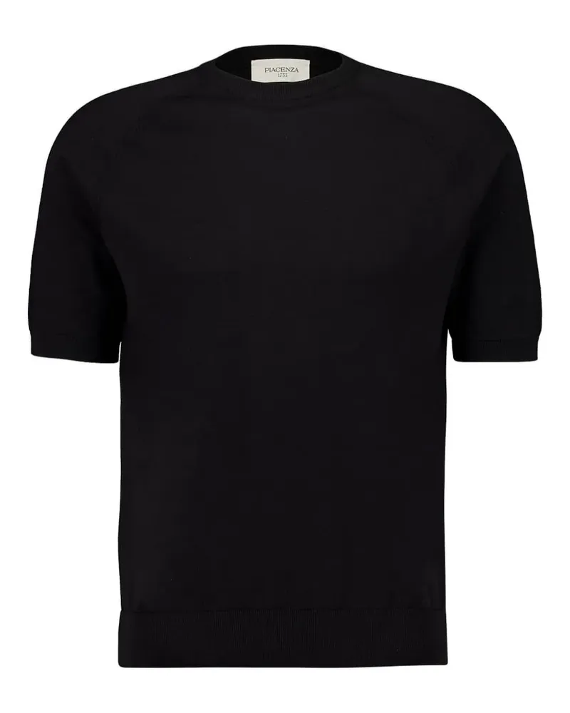 Piacenza Cashmere Klassisches T-Shirt - Schwarz Schwarz