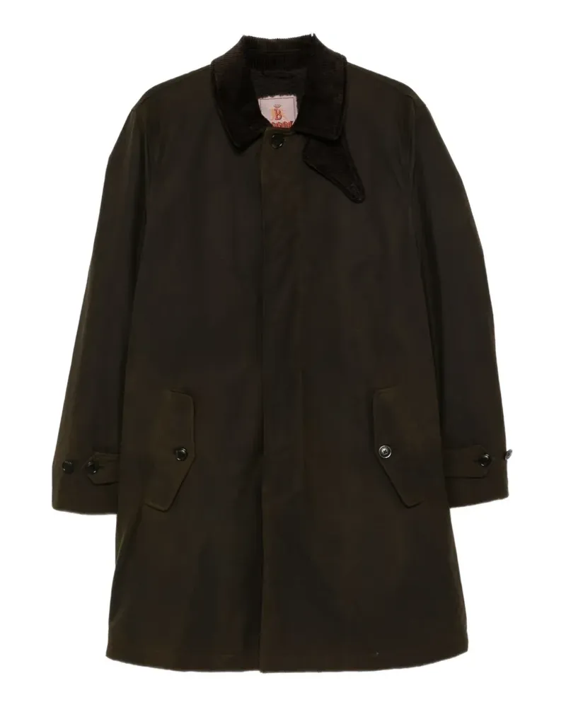 Baracuta corduroy-collar single-breasted coat - Grün Grün