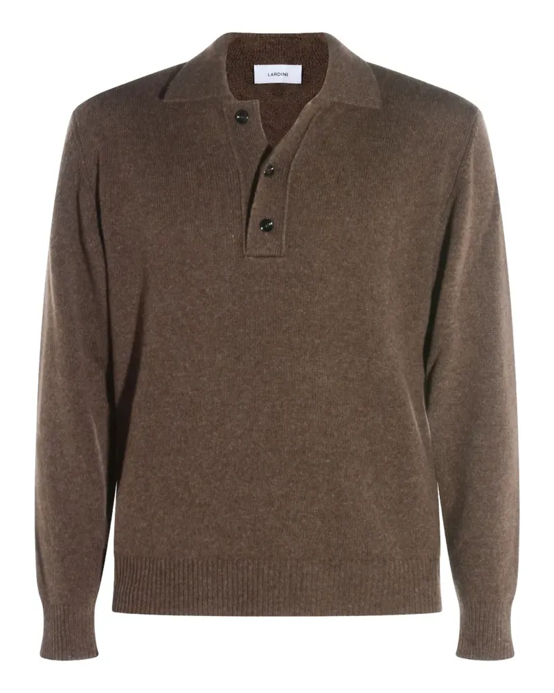 LARDINI Pullover mit Poloshirtkragen - Braun Braun