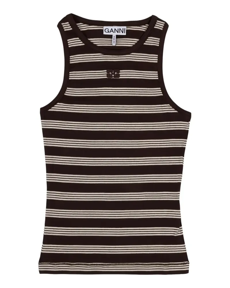 Ganni striped top - Braun Braun