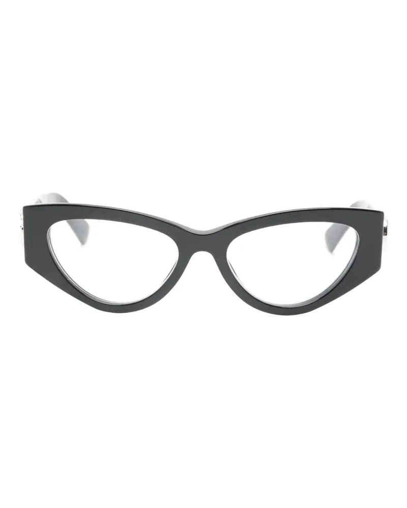 Gucci Cat-Eye-Brille mit Logo - Schwarz Schwarz