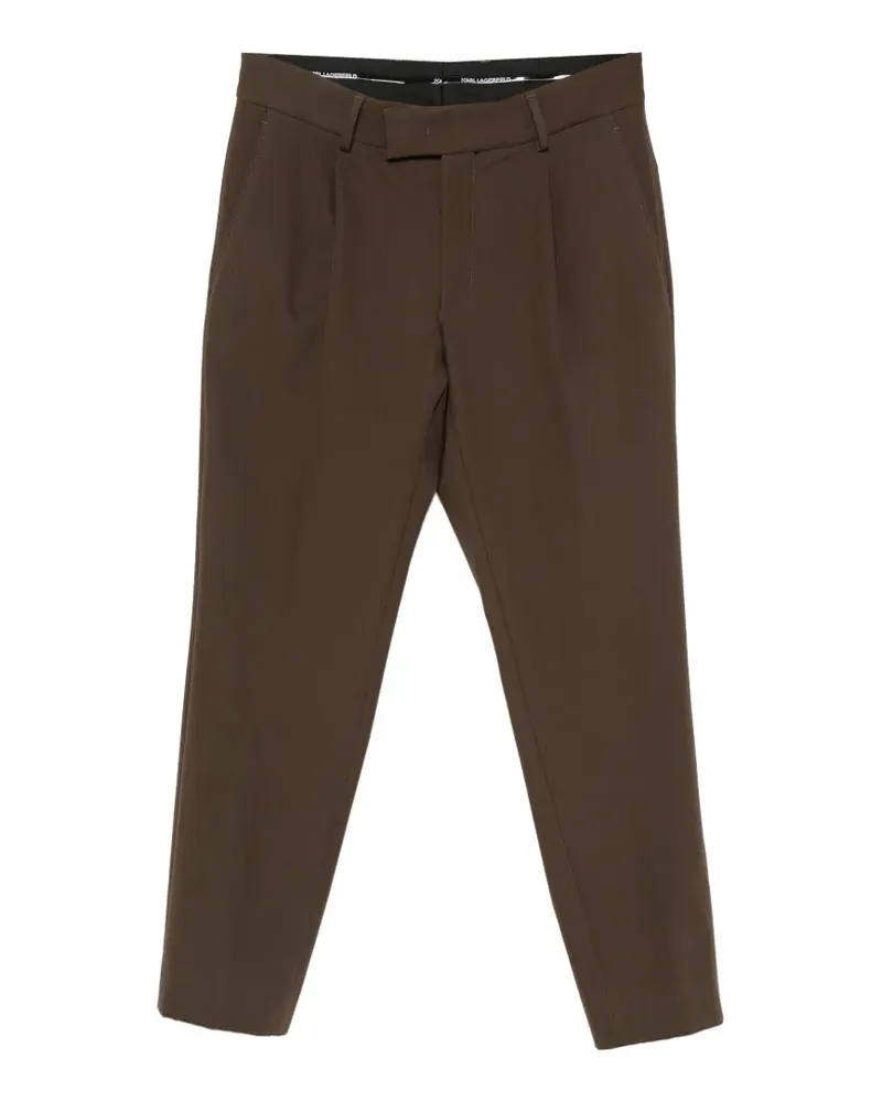 Karl Lagerfeld pleated-design trousers - Braun Braun