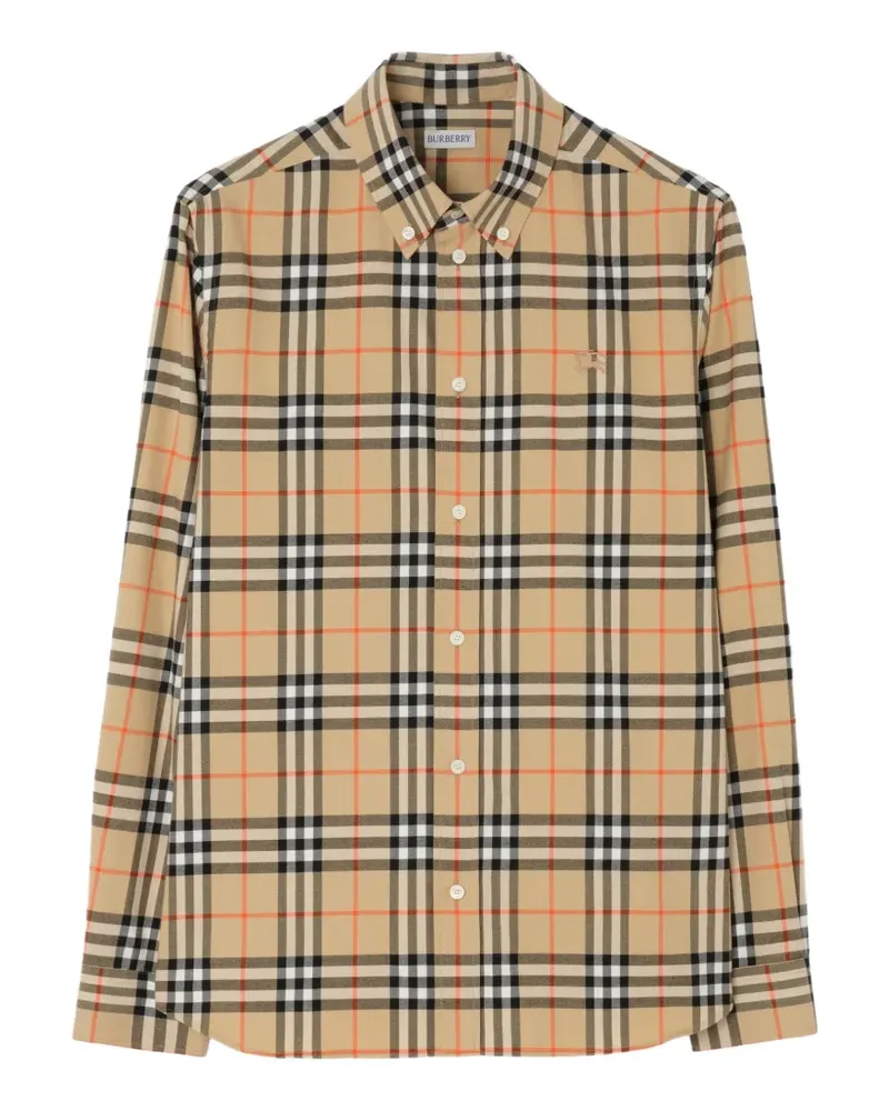 Burberry Hemd mit Check-Muster - Nude Nude