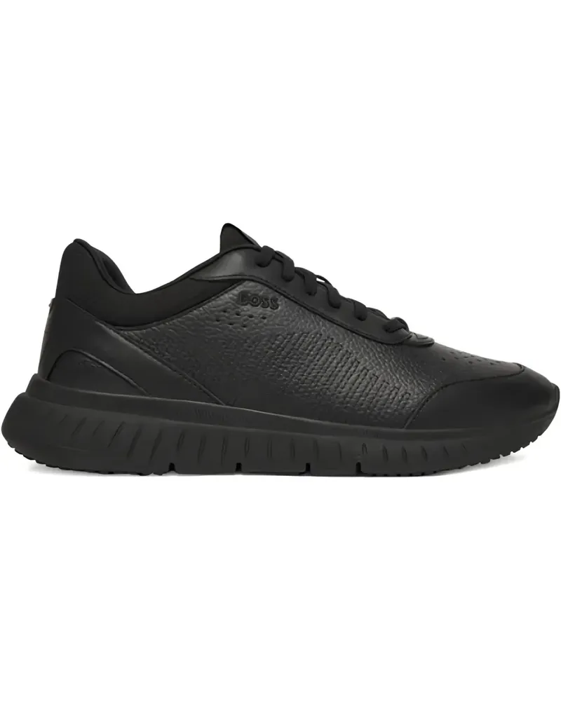 HUGO BOSS Perforierte Titanis Sneakers - Schwarz Schwarz