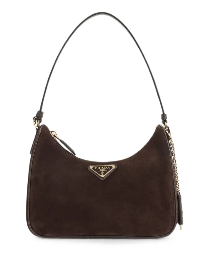 Prada Re-Edition 2005 suede tote bag - Braun Braun