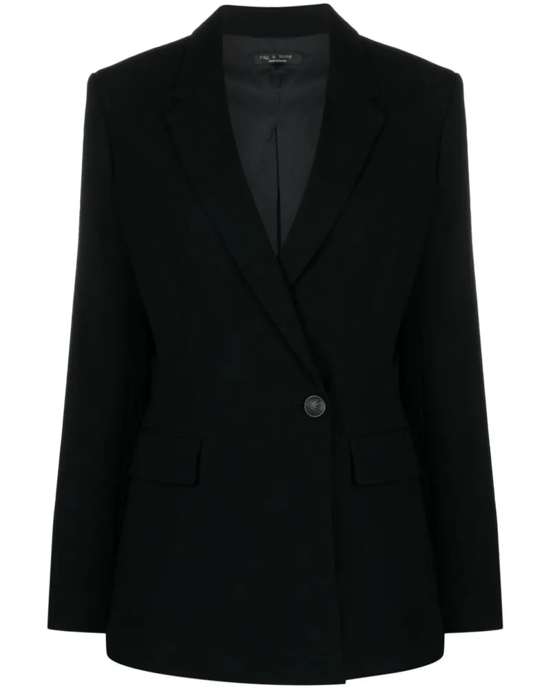 Rag & Bone Tessa Blazer aus Krepp Schwarz