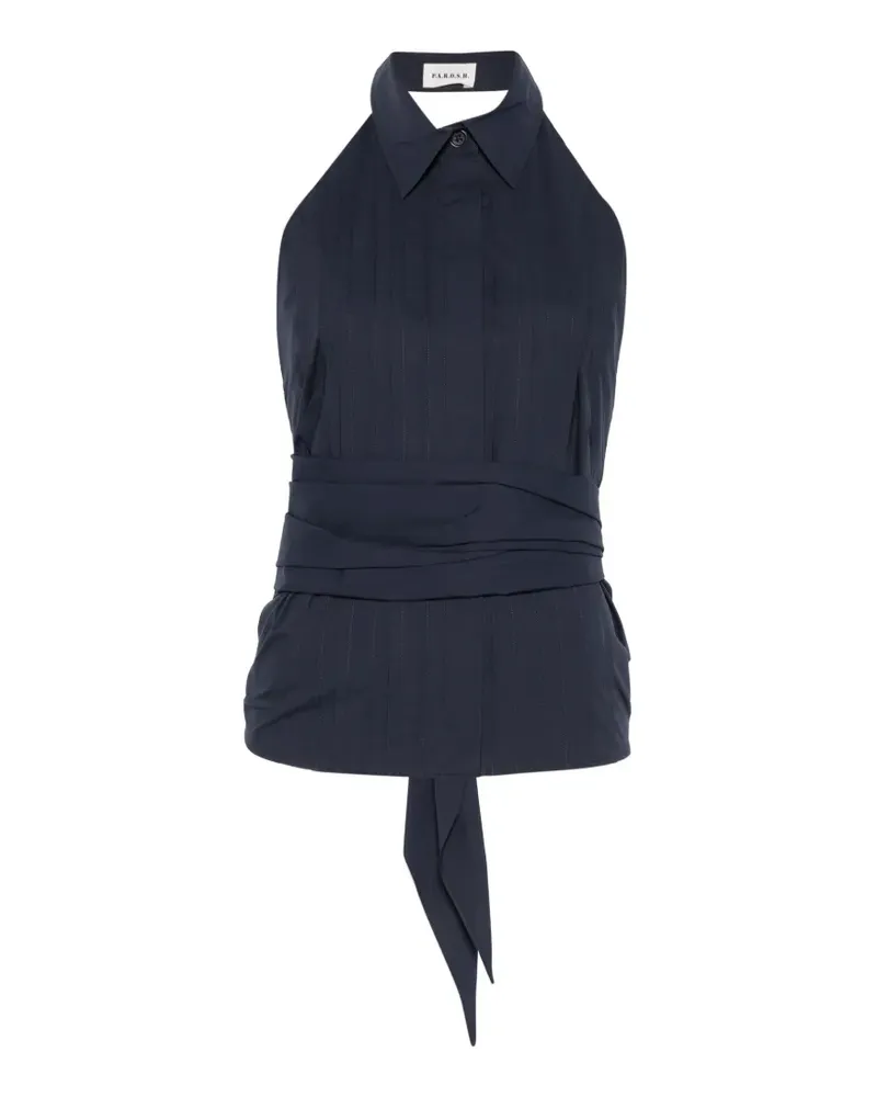 P.A.R.O.S.H. P.A.R.O H. Top mit Falten - Blau Blau