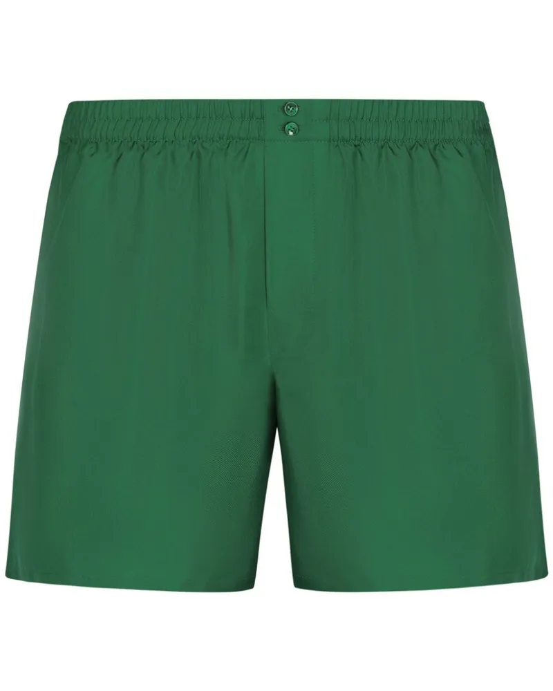 Dolce & Gabbana Gerade Boxershorts aus Seide - Grün Grün