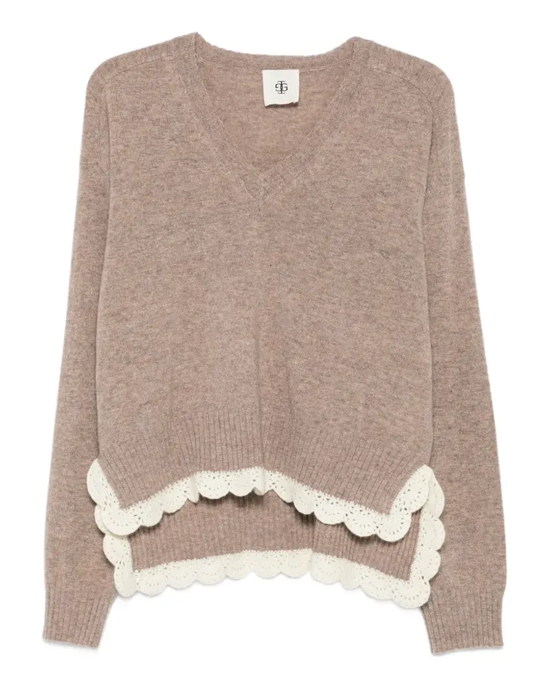 The Garment Como Pullover mit V-Ausschnitt - Nude Nude