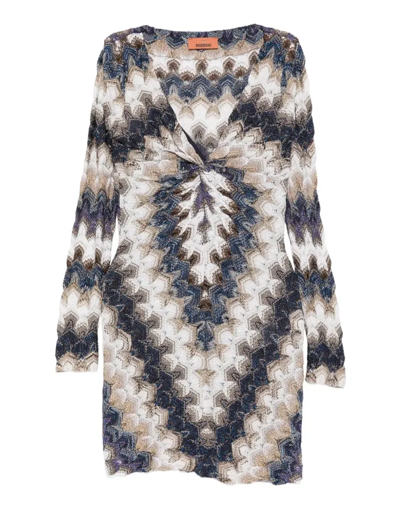 Missoni Kleid mit Zickzackmuster - Weiß Weiß