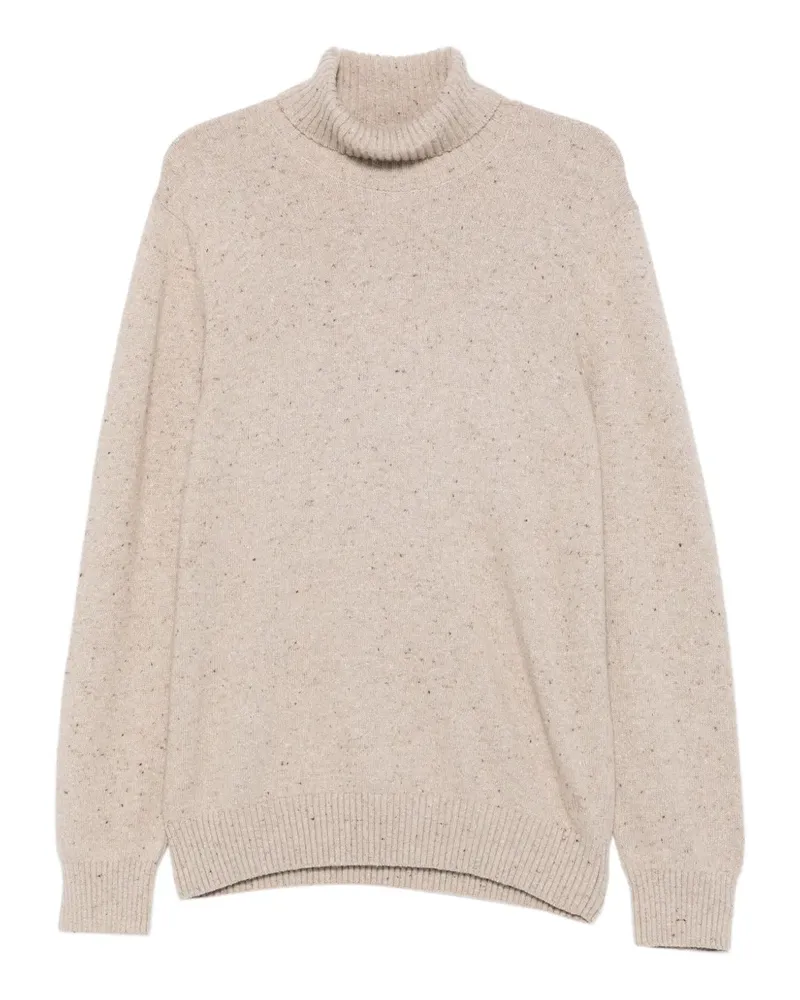 Marc O'Polo Melierter Rollkragenpullover - Nude Nude