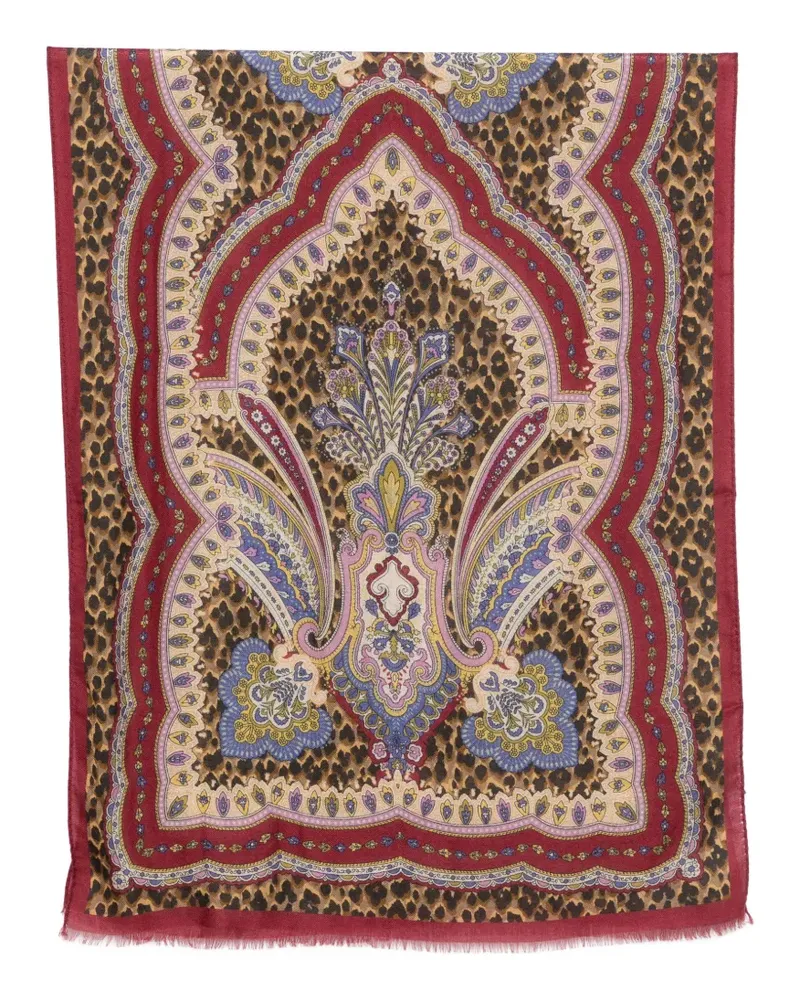 Etro Schal mit Paisley-Print - Rot Rot