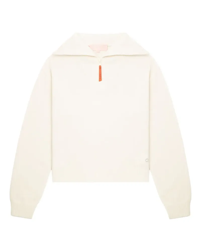 BAPE zip-collar wool sweater - Nude Nude