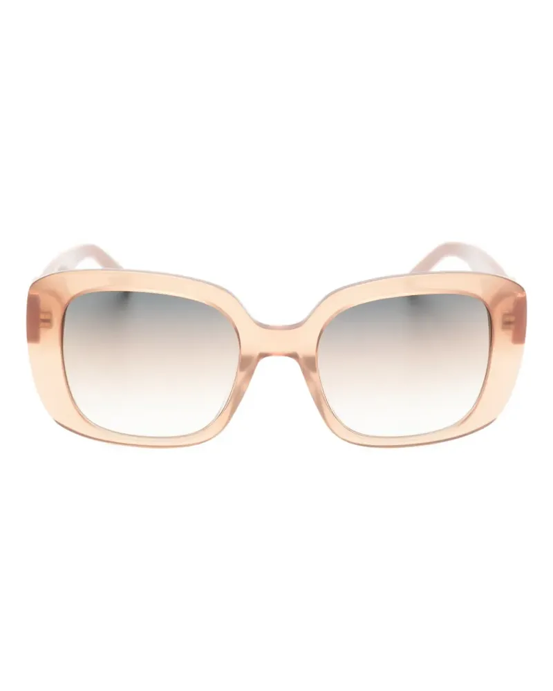 HUGO BOSS logo-plaque square-frame sunglasses - Nude Nude