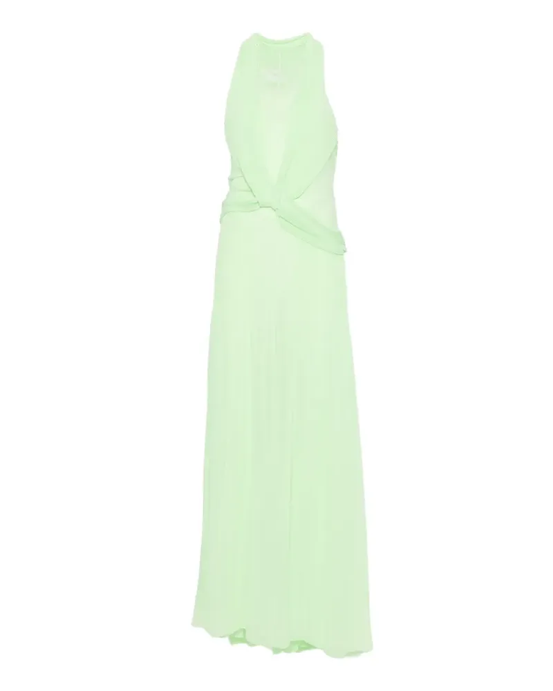 Genny pleated twist-detail maxi dress - Grün Grün