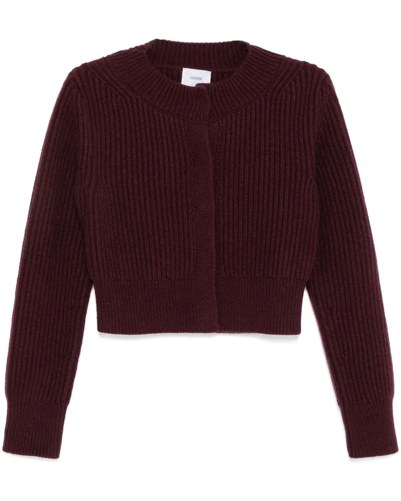 Erdem Klassischer Cropped-Cardigan - Rot Rot