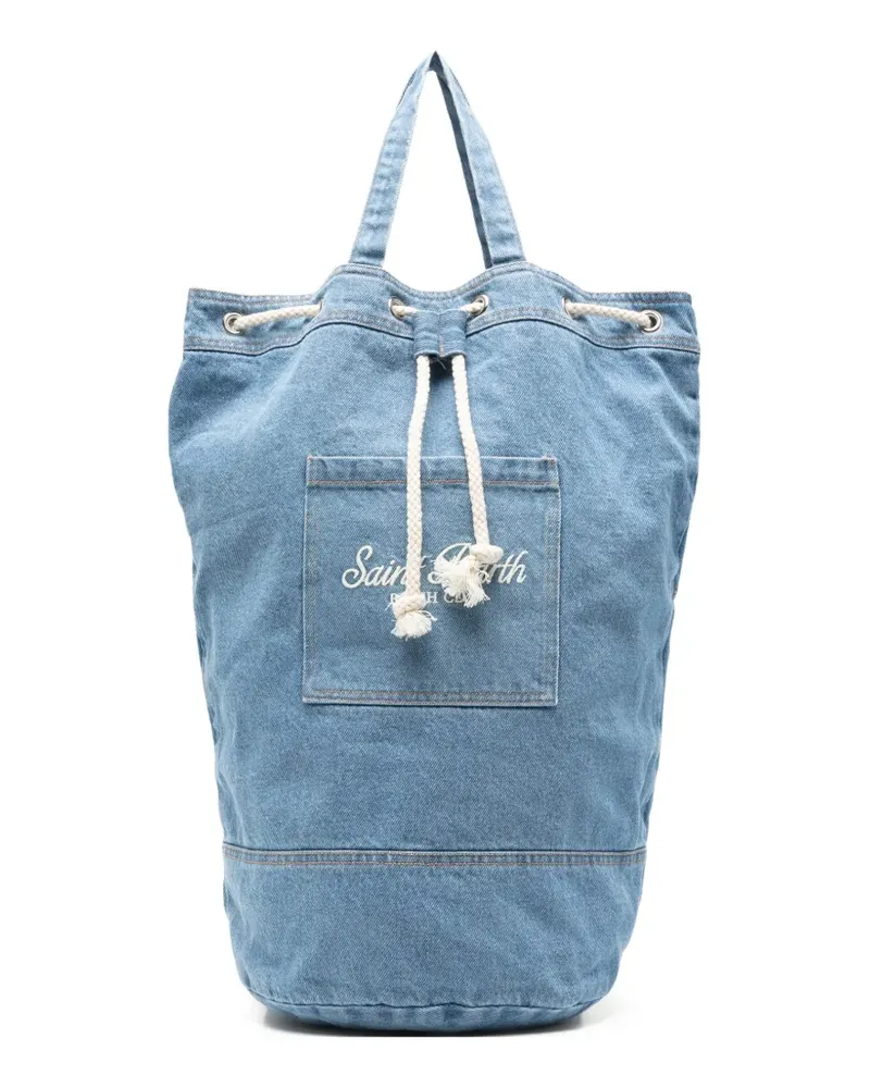 MC2 Saint Barth drawstring denim backpack - Blau Blau