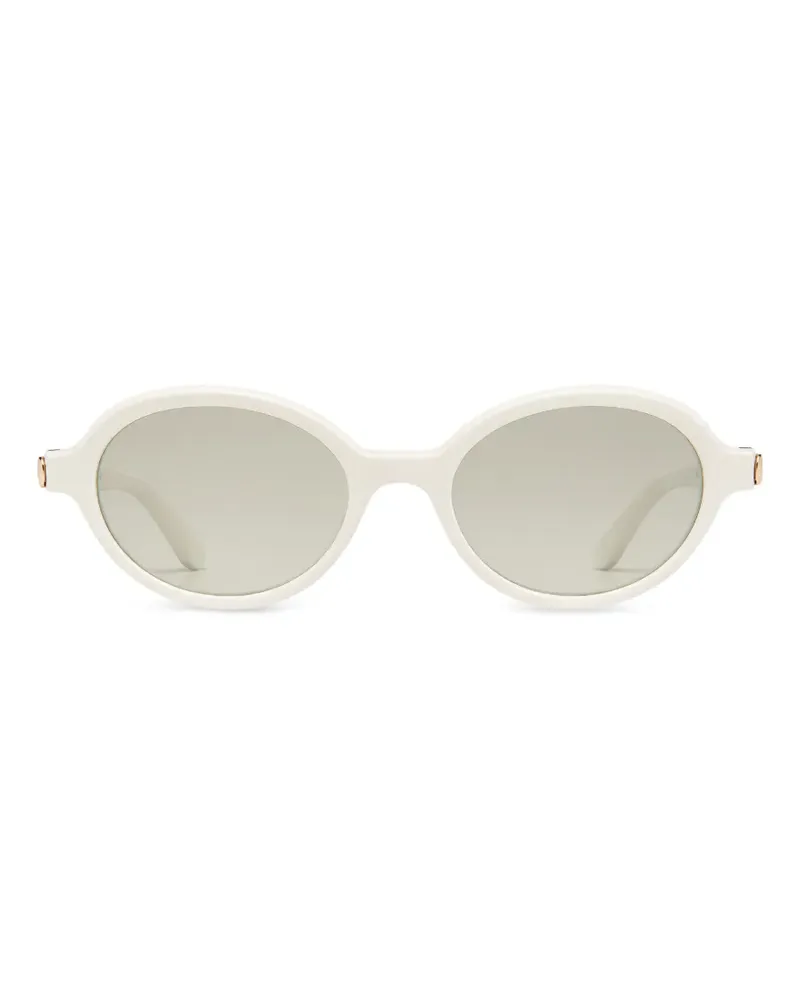 Furla round-frame logo-engraved sunglasses - Weiß Weiß