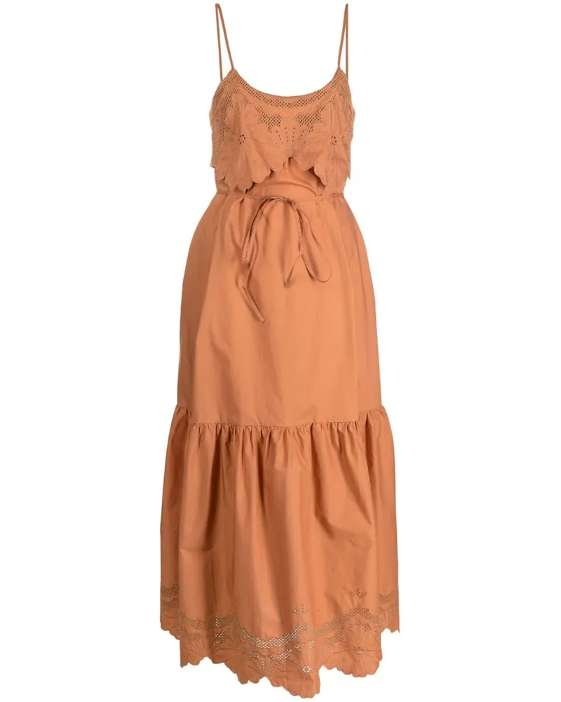 Twin-Set Kleid mit gestuftem Rock - Braun Braun