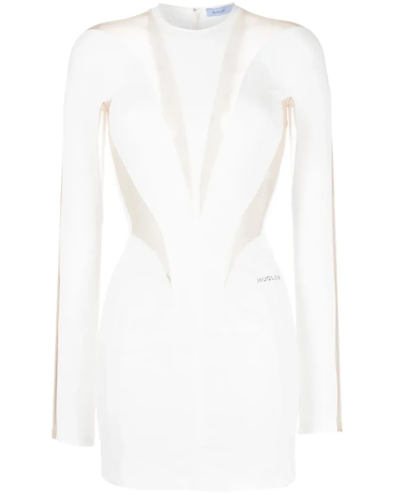Thierry Mugler Sheer-Kleid - Weiß Weiß