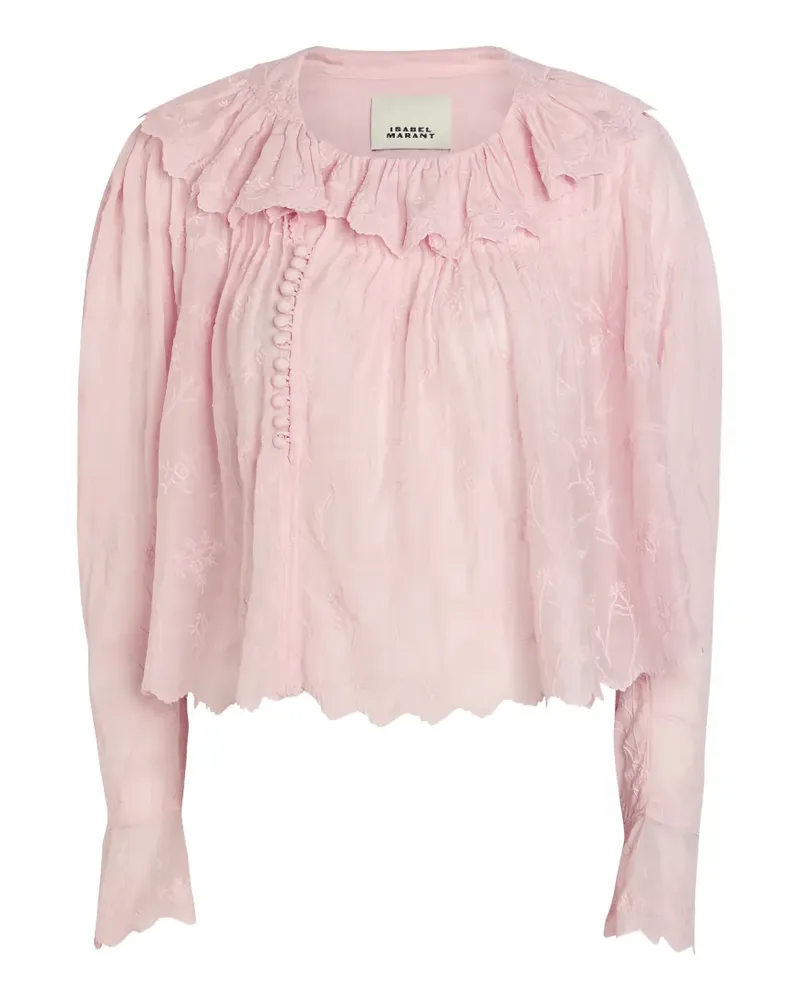 Isabel Marant Zelly ruffled button blouse - Rosa Rosa