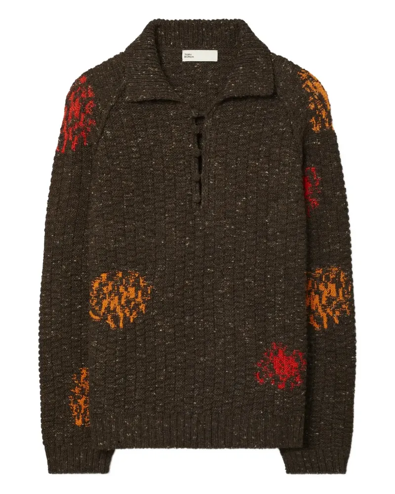 Tory Burch Pullover mit Stickerei - Braun Braun