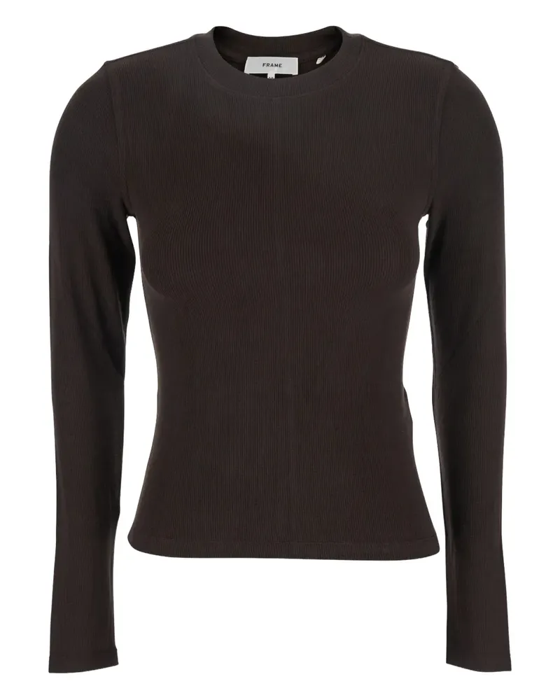 Frame Denim crew-neck ribbed-knit sweater - Braun Braun