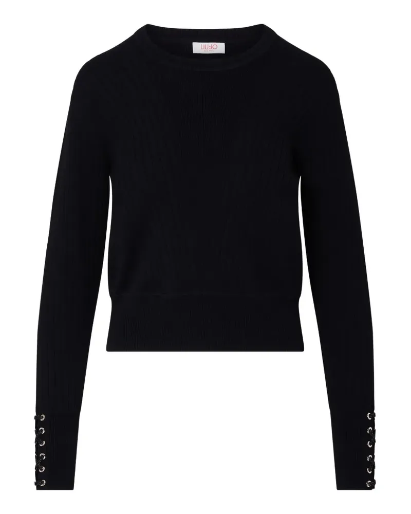 Liu Jo sweater with laces - Schwarz Schwarz