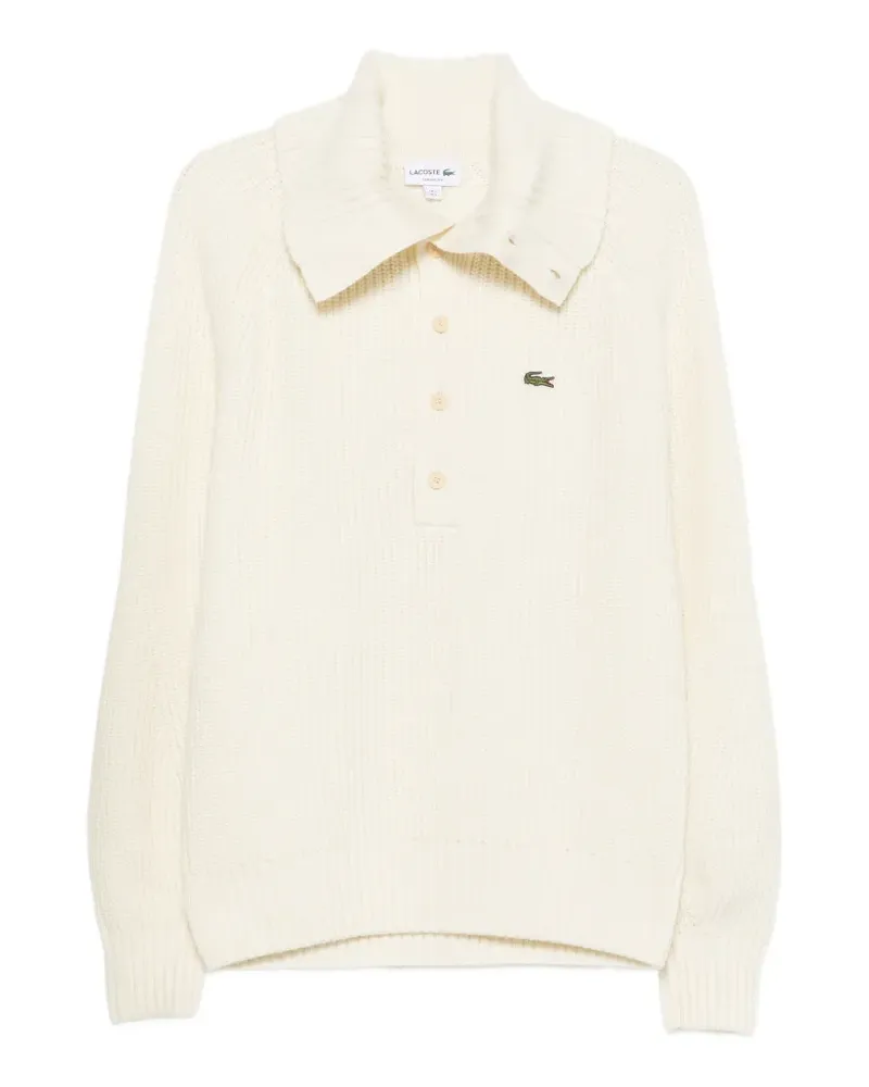 Lacoste Gerippter Pullover - Nude Nude