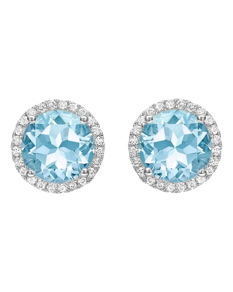 Kiki McDonough 18kt Grace Weißgoldohrstecker mit Topas und Diamanten - Silber Silber
