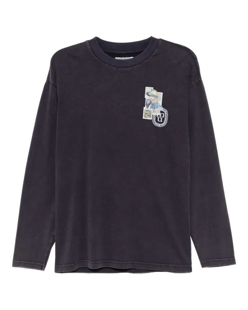 Musium Div. T-Shirt mit Logo-Stickerei - Violett Violett