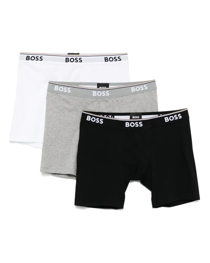 HUGO BOSS Set aus drei Boxershorts mit Logo-Bund - Weiß Weiß
