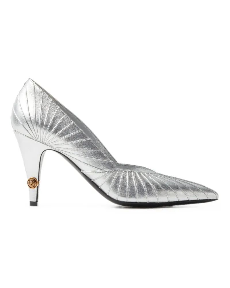 Versace Gianni Pumps aus Nappaleder 90mm - Silber Silber