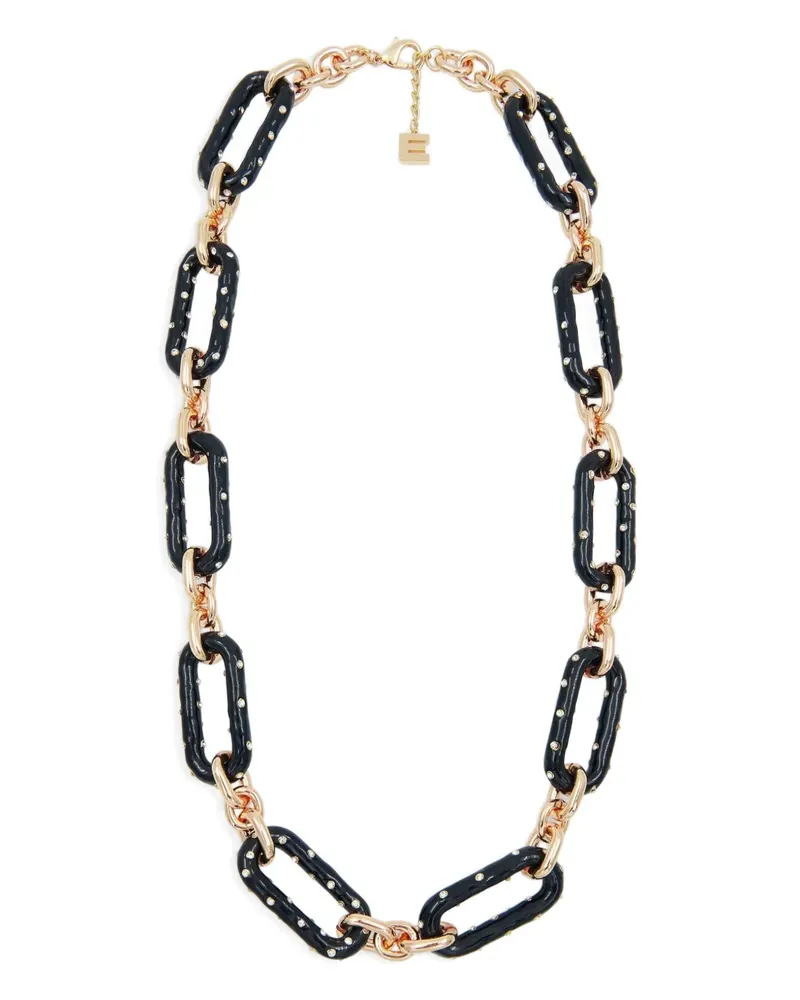 Essentiel Ipretzel Halskette mit Strass - Schwarz Schwarz