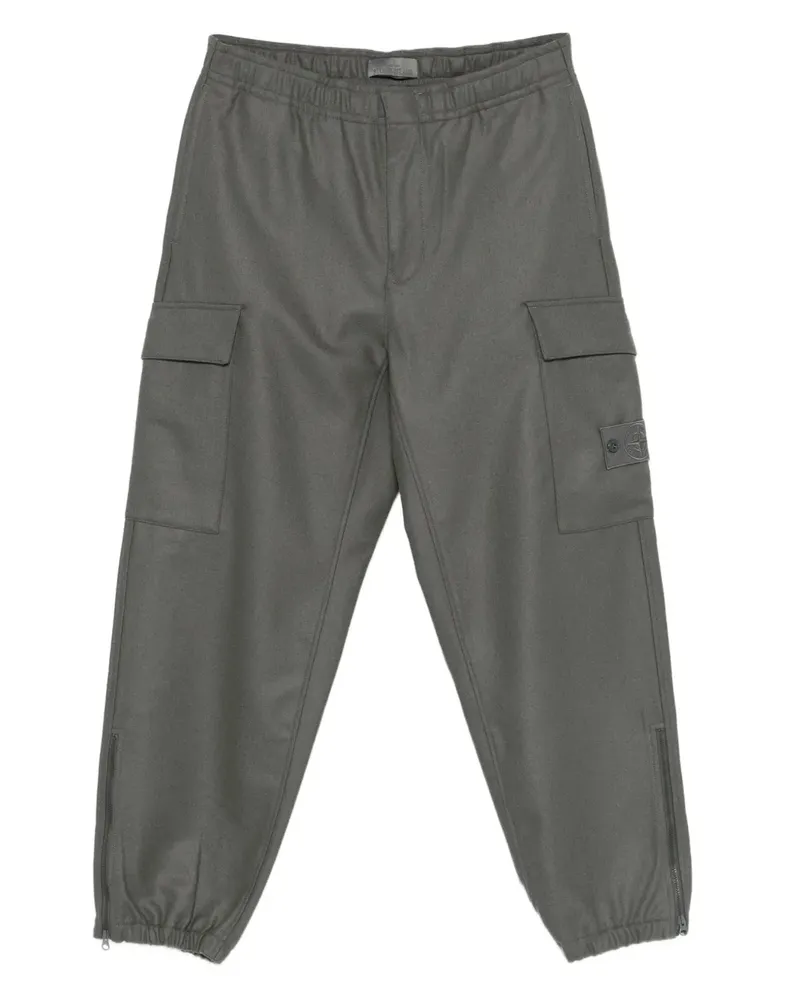 Stone Island Cargohose mit Logo-Patch - Grau Grau