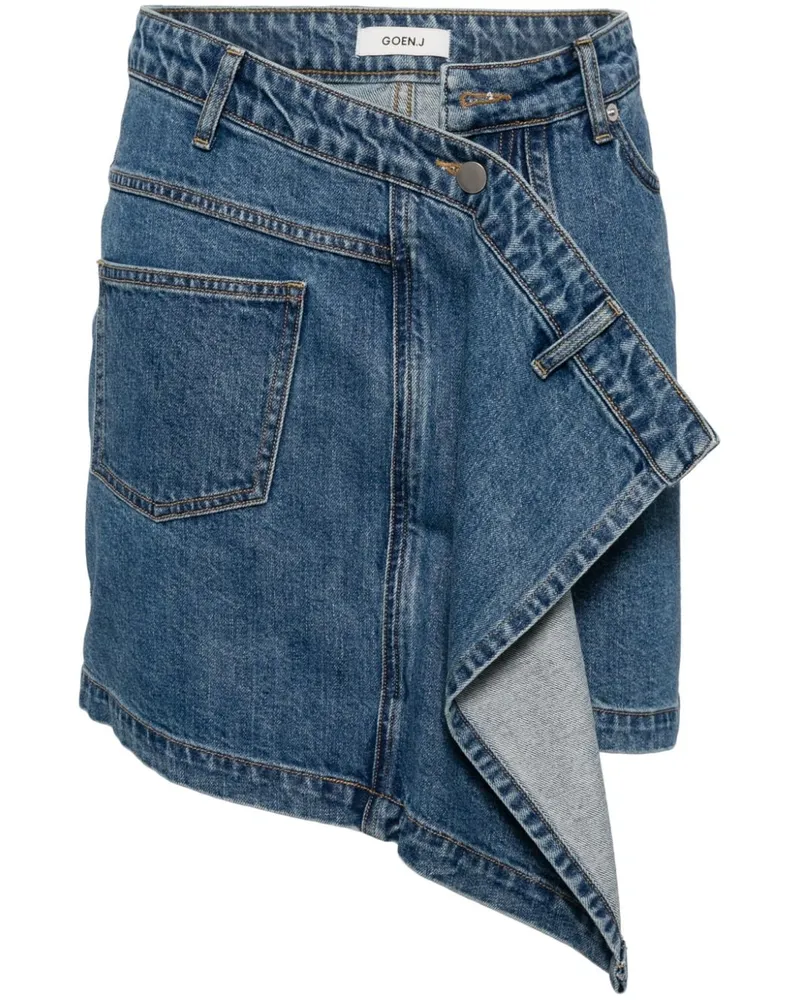 GOEN.J Drapierter Jeansrock Blau