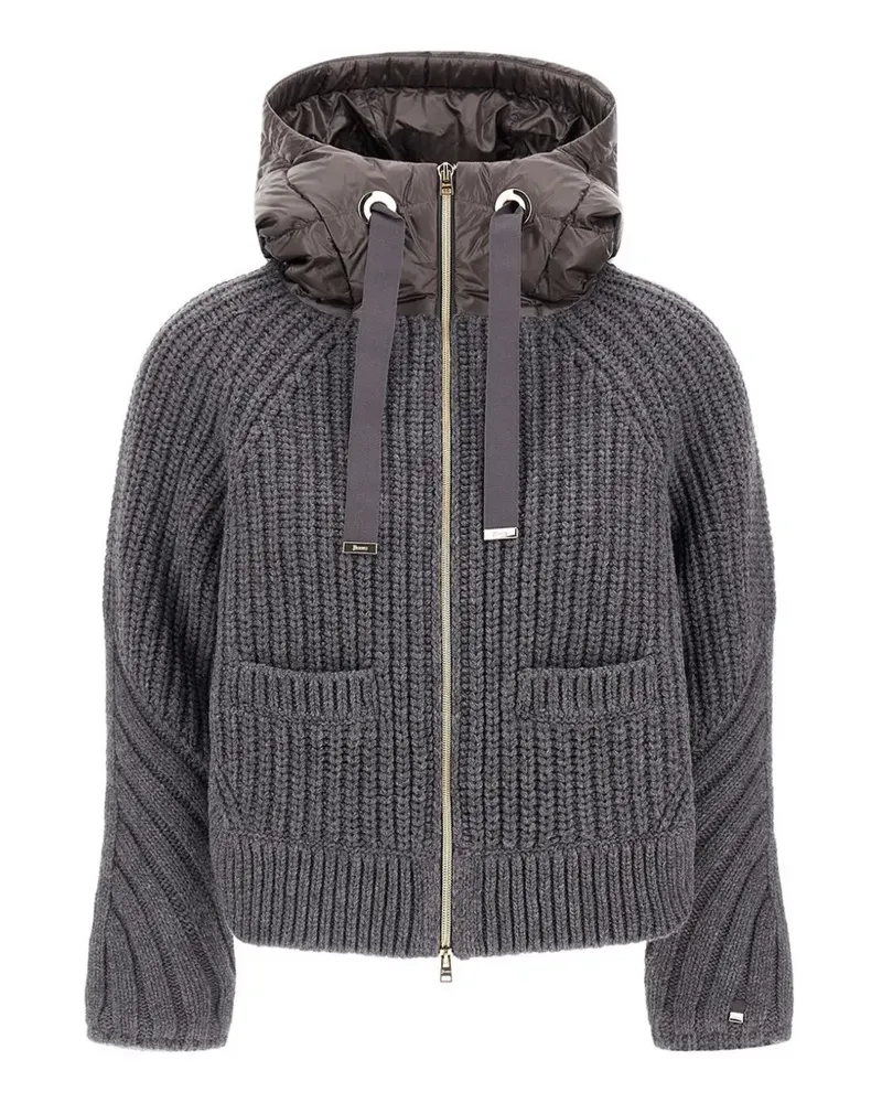 Herno Cardigan mit Maiskolben-Stickerei - Grau Grau