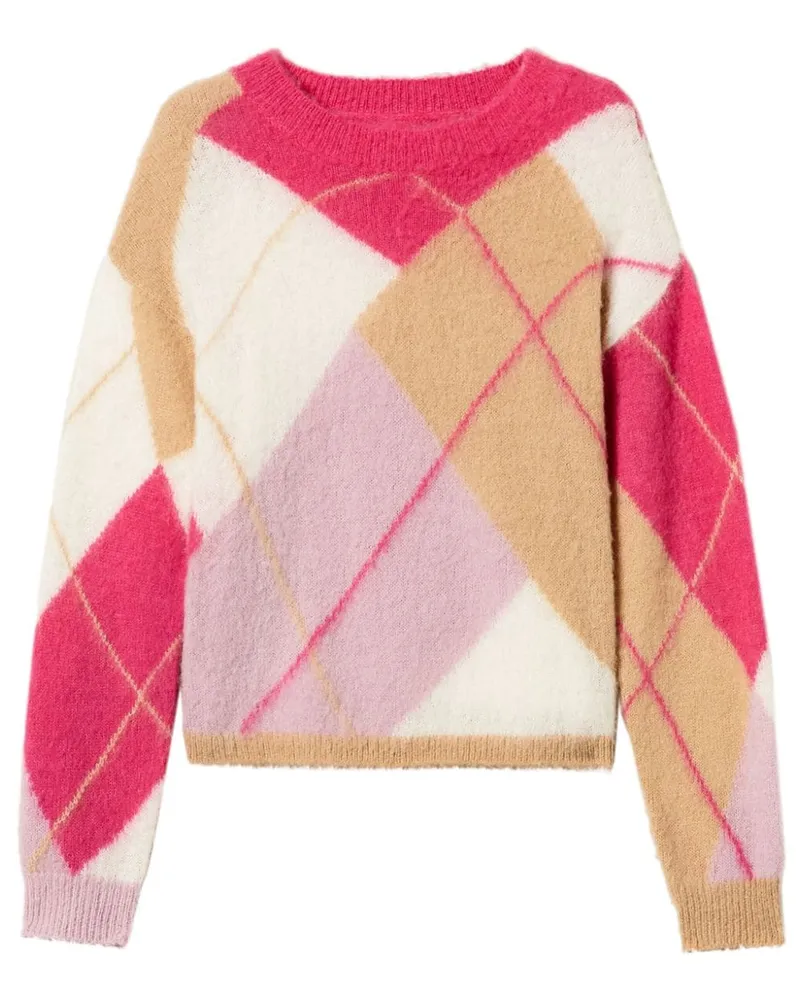 Twin-Set Karierter Pullover - Rosa Rosa