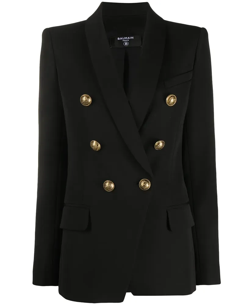 Balmain Doppelreihiger Blazer - Schwarz Schwarz