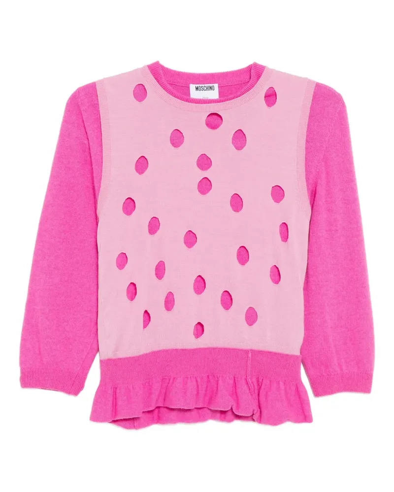 Moschino Pullover im Layering-Look - Rosa Rosa