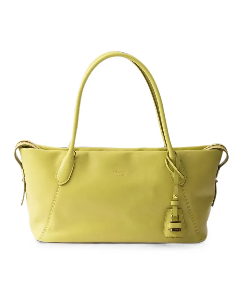 Prada Ouvert large leather tote bag - Gelb Gelb